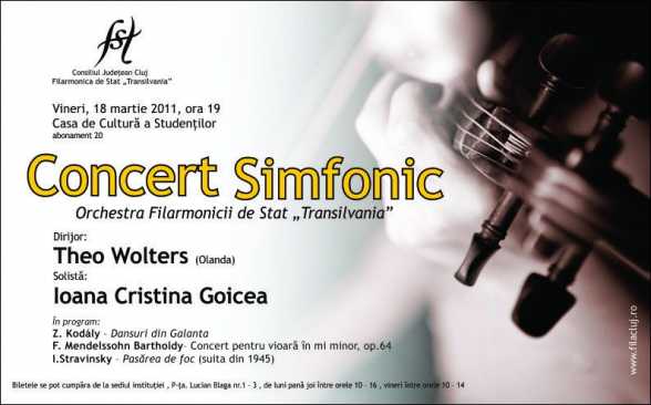 2011.MAR.18. CJ. Filarmonica Transilvania. Theo Wolters. Ioana Cristina Goicea