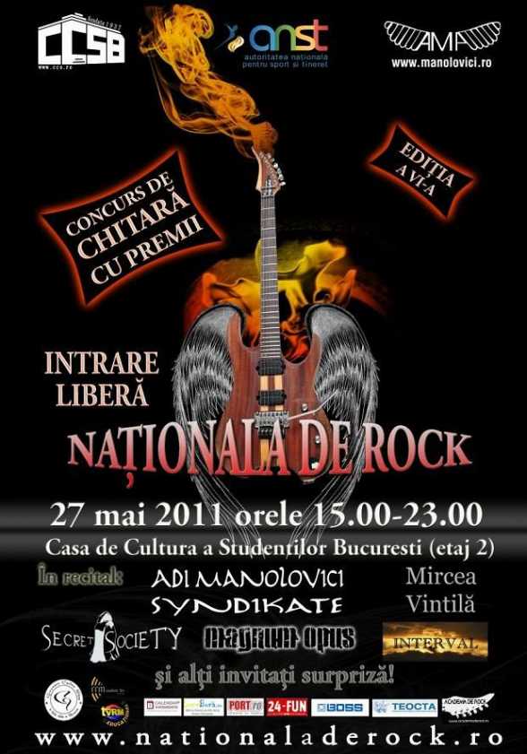 ÃŽnscrieri la Nationala de Rock 6. Data limitÄƒ: 12 mai 2011