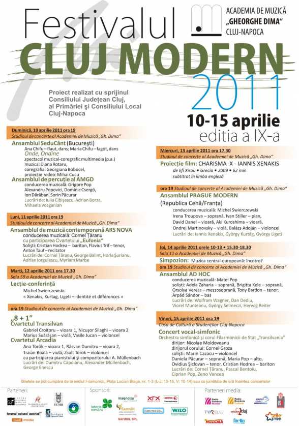 2011.APR.10-15. FESTIVAL. Cluj Modern
