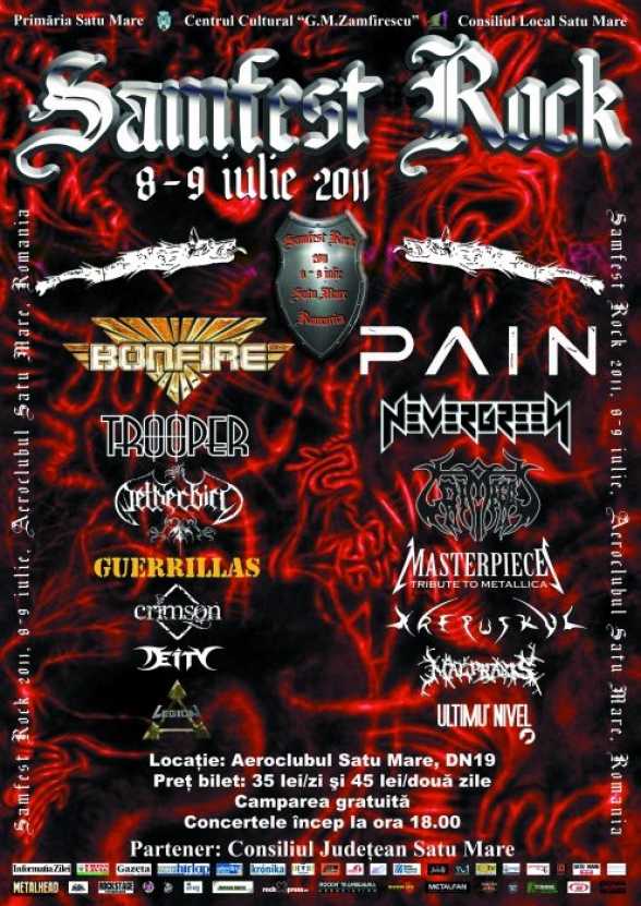 2011.IUL.8-9. SM. Samfestrock 11. Trooper, Bonfire, Guerrillas, Crimson, Deity, Nevergreen, Masterpiece, Krepuskul, Malpraxis, Ultimu Nivel, Legion