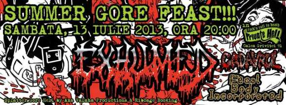 2013.IUl.13. B. Private Hell. Summer Gore Feast. Exhumed, Cadavrul, FBI, Fecal Body Incorporated