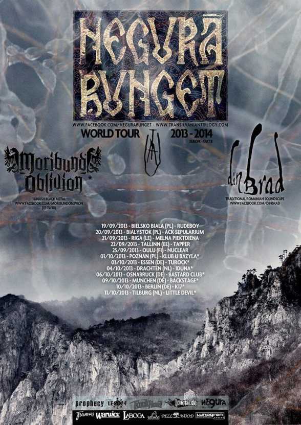 2013.SEP.19.- OCT.11. Negura Bunget TAUT TOUR, Part 2. Din Brad, Moribound Oblivion