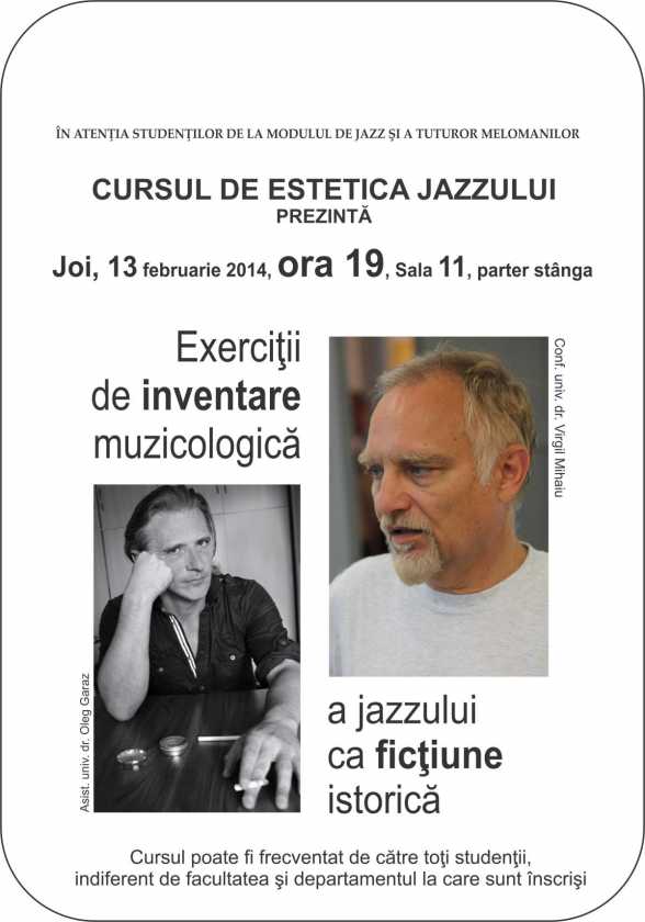 2014.FEB.13. CJ. AMGD. Cursul de Estetica Jazzului. OLEG GARAZ