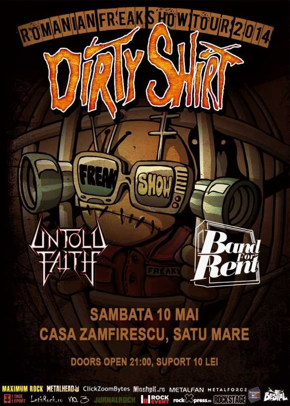 2014.MAI.10. SM. Casa Zamfirescu. Dirty Shirt, Untold Faith, Band for Rent
