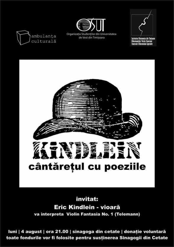 2014.AUG.4.TM. Sinagoga din Cetate. Kindlein, CÃ¢ntÄƒreÅ£ul cu poeziile
