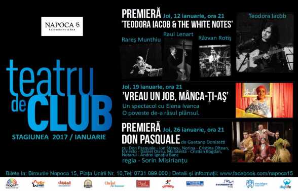Diesel Club. TEATRU DE CLUB â€“ STAGIUNEA IANUARIE 2017