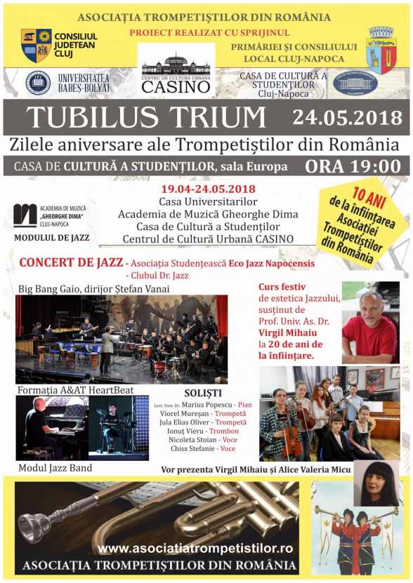 2018.MAI.24. CCS Cluj. Sala Europa. Curs festiv de Estetica Jazzului. Tubilus Trium