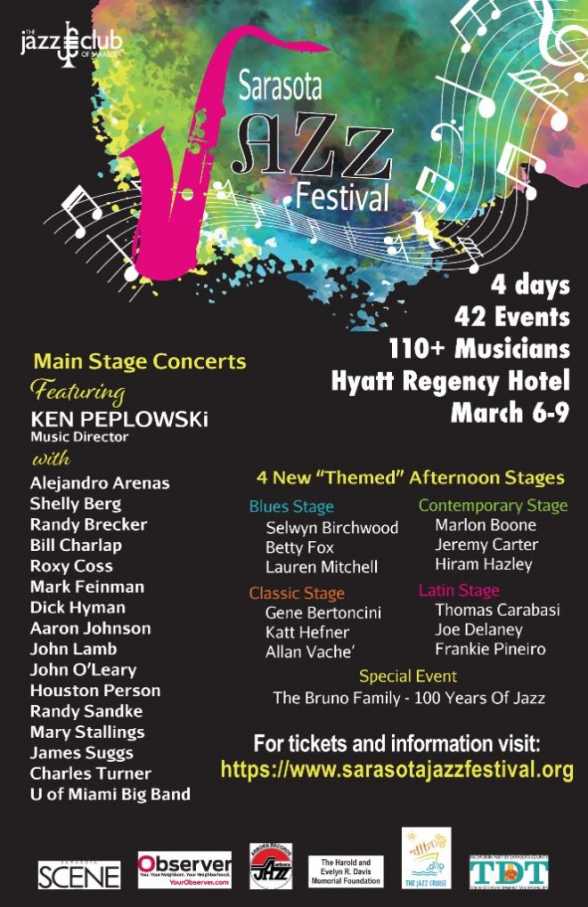 2019.MAR.6-9. Sarasota, FL. Sarasota Jazz Festival