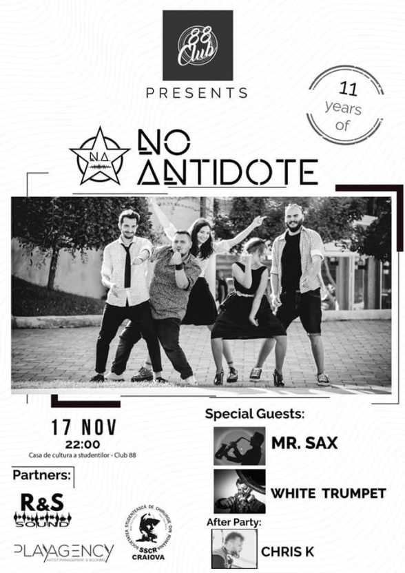 2018.NOV.17. Craiova. 88 Club. 11 ani de No Antidote
