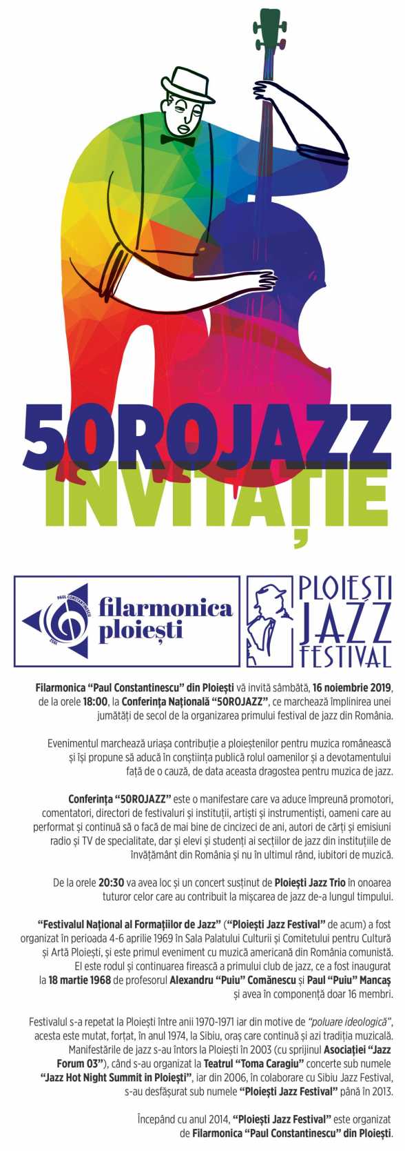 2019.NOV.16. PloieÈ™ti. Filarmonica â€œPaul Constantinescuâ€. 50ROJAZZ