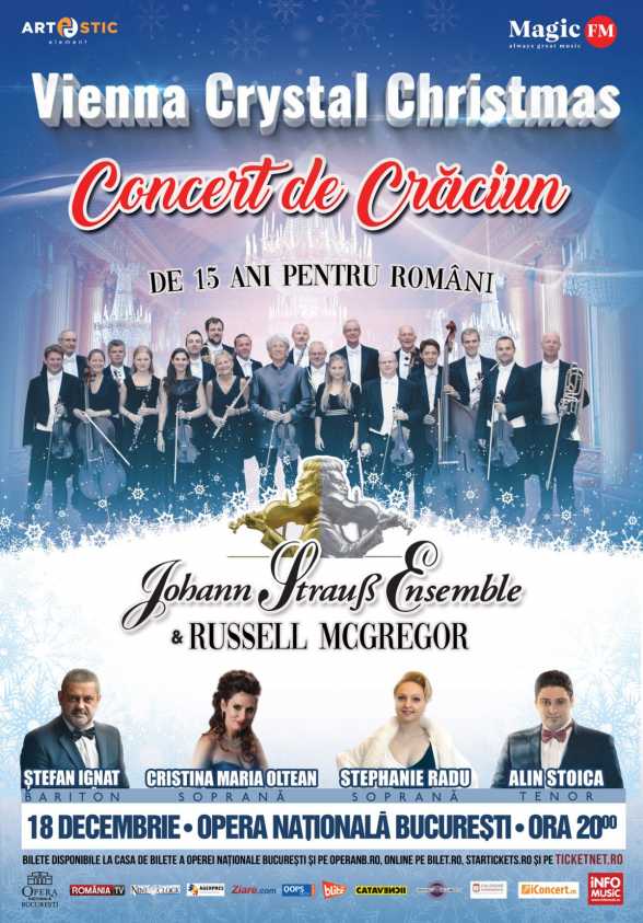 TURNEU NOU. VIENNA CRYSTAL CHRISTMAS cu JOHANN STRAUSS ENSEMBLE